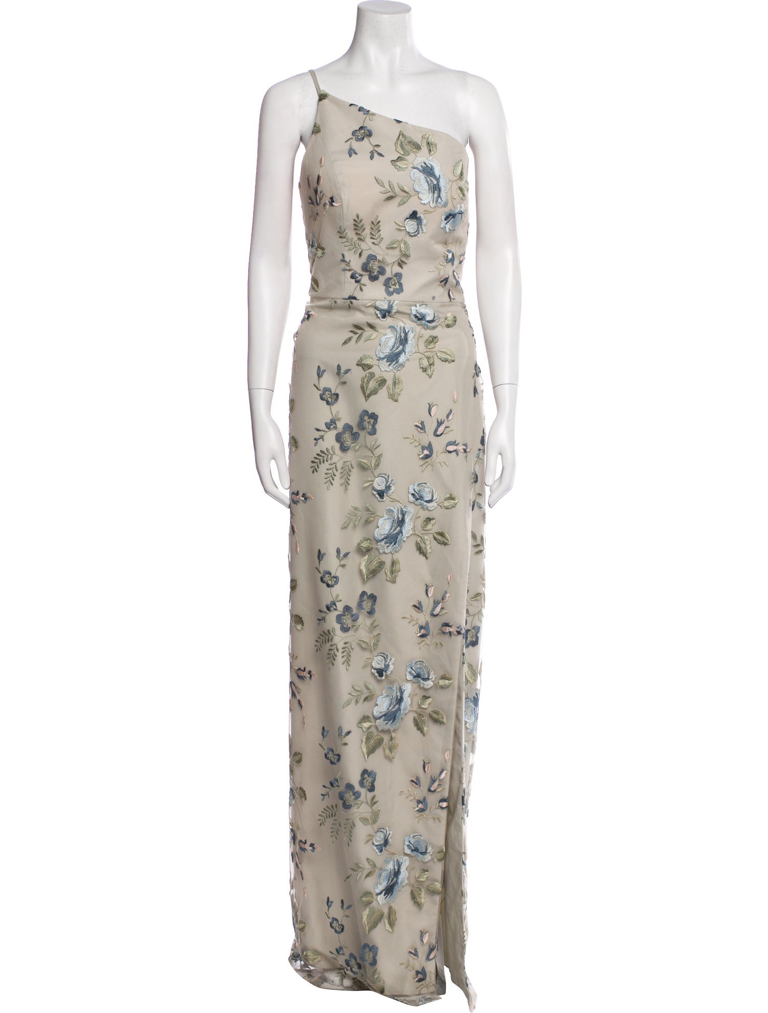 Jenny Yoo Floral Print Long Dress