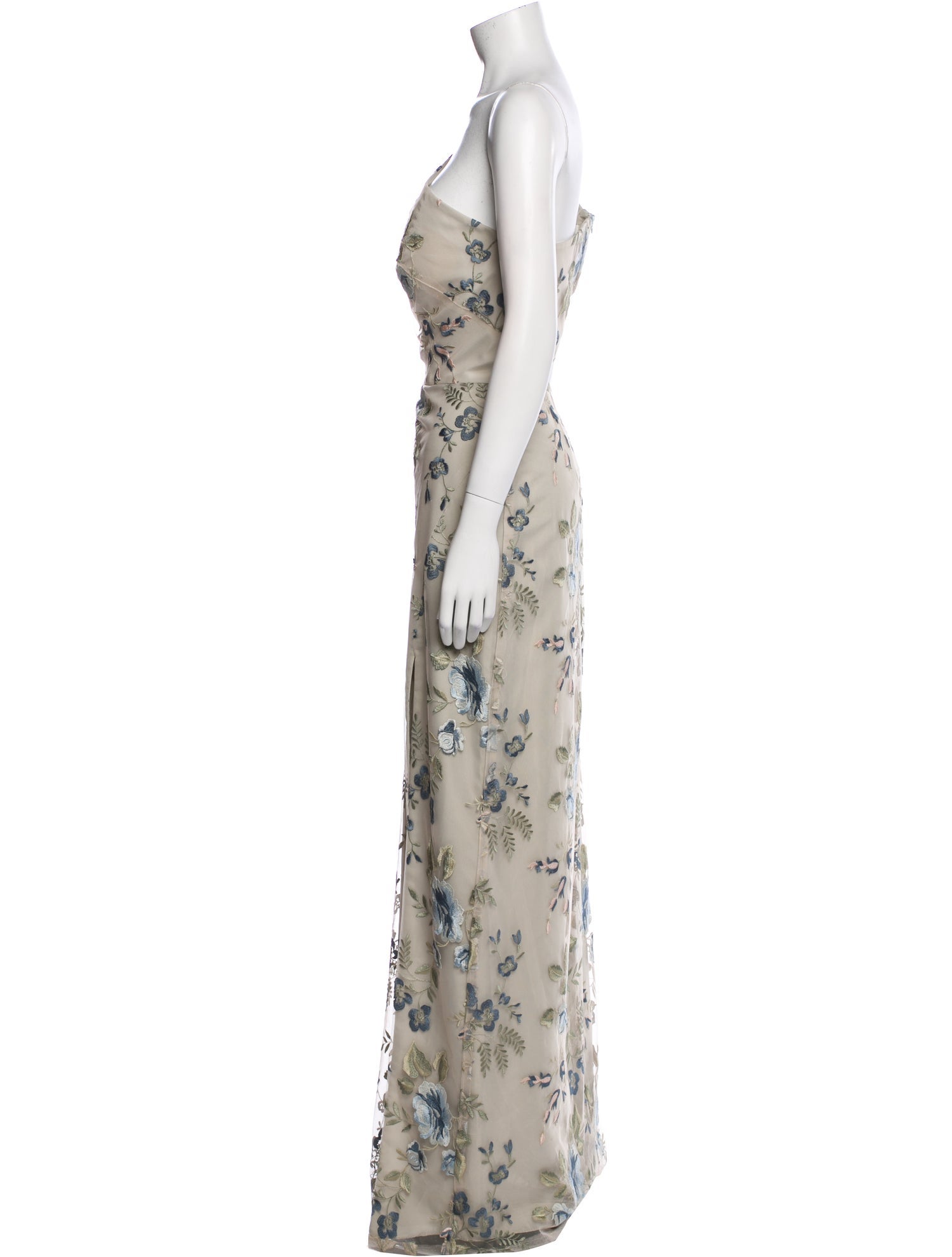 Jenny Yoo Floral Print Long Dress