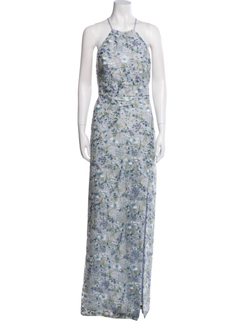 Jenny Yoo Floral Print Long Dress