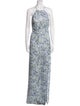 Jenny Yoo Floral Print Long Dress