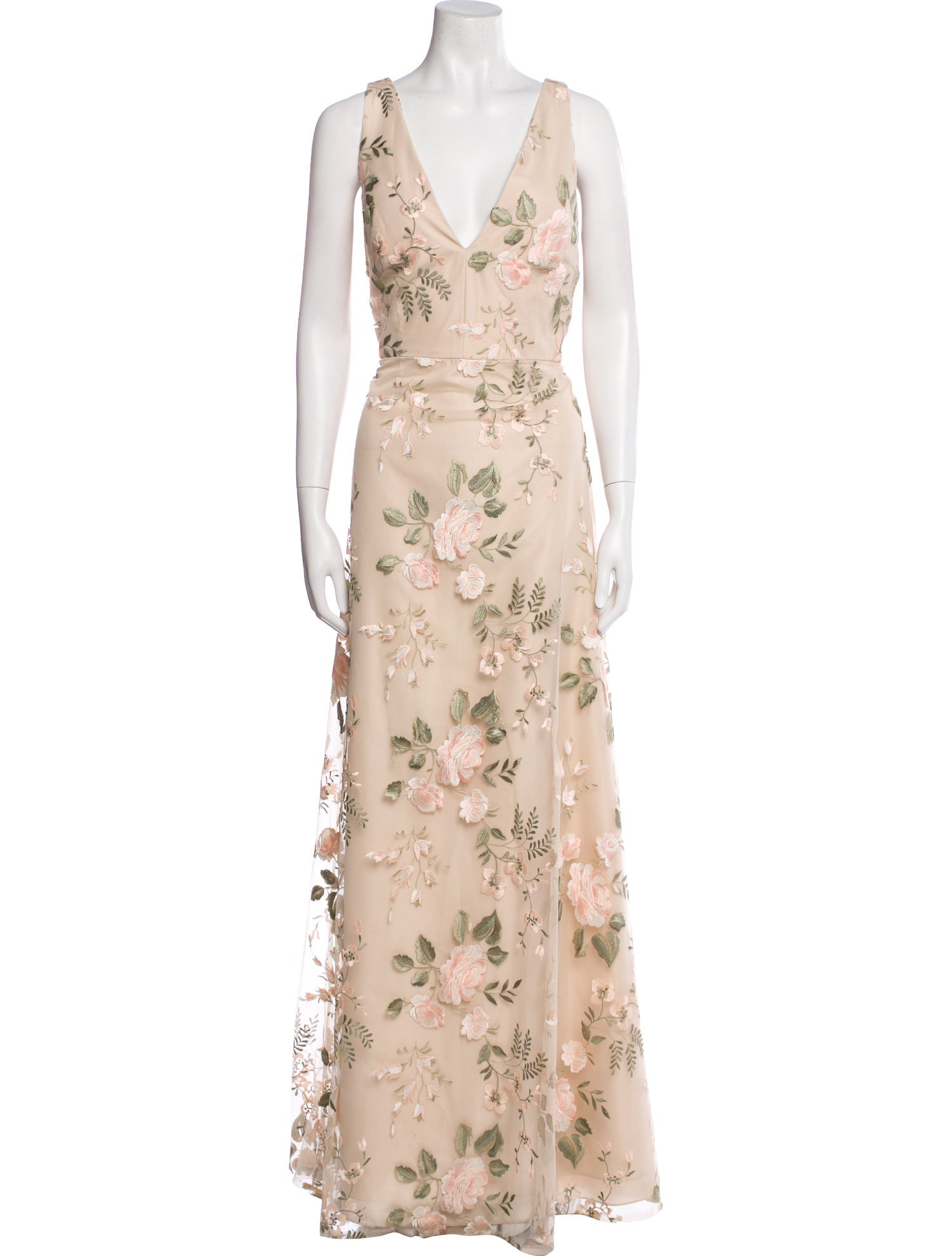 Jenny Yoo Floral Print Long Dress