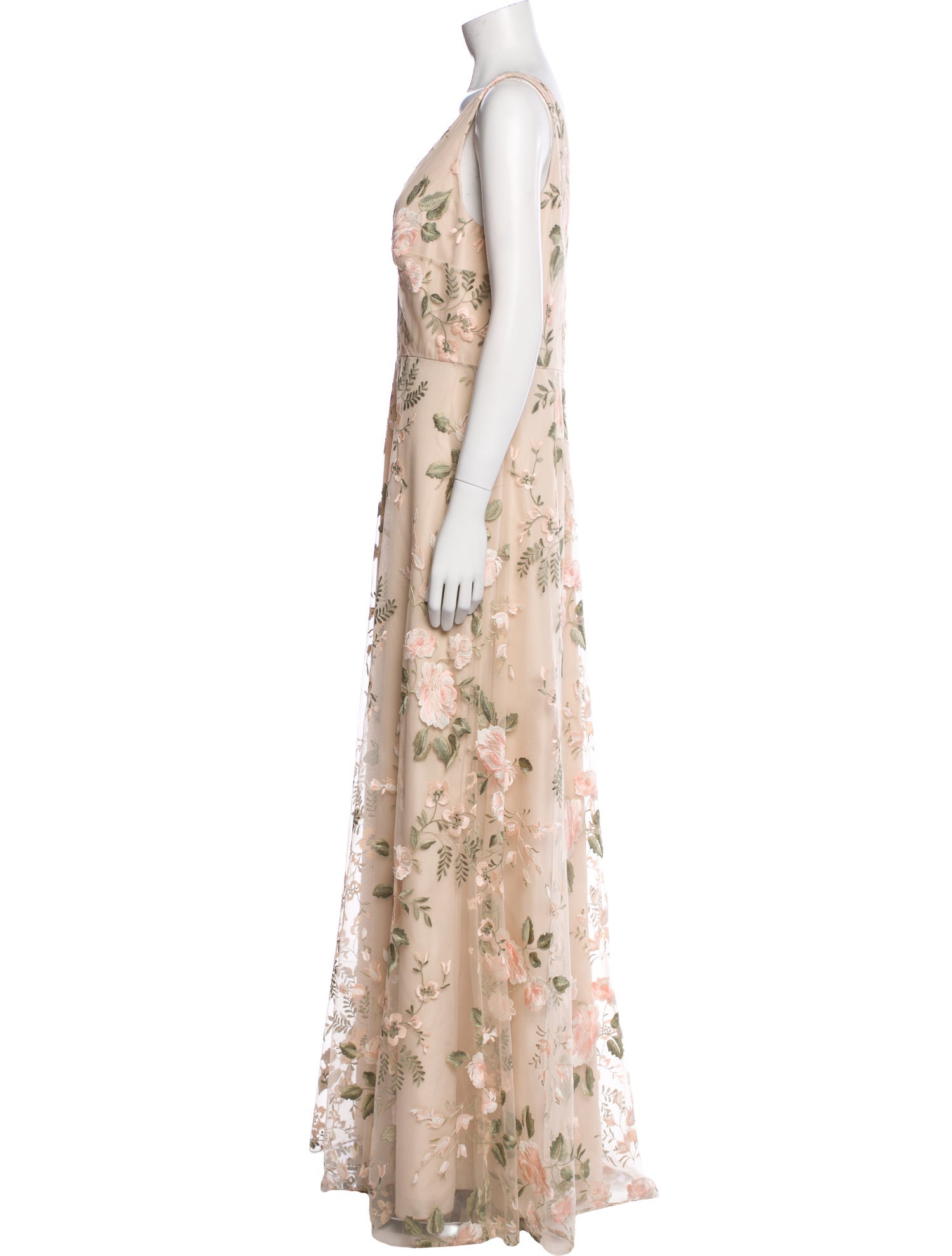 Jenny Yoo Floral Print Long Dress