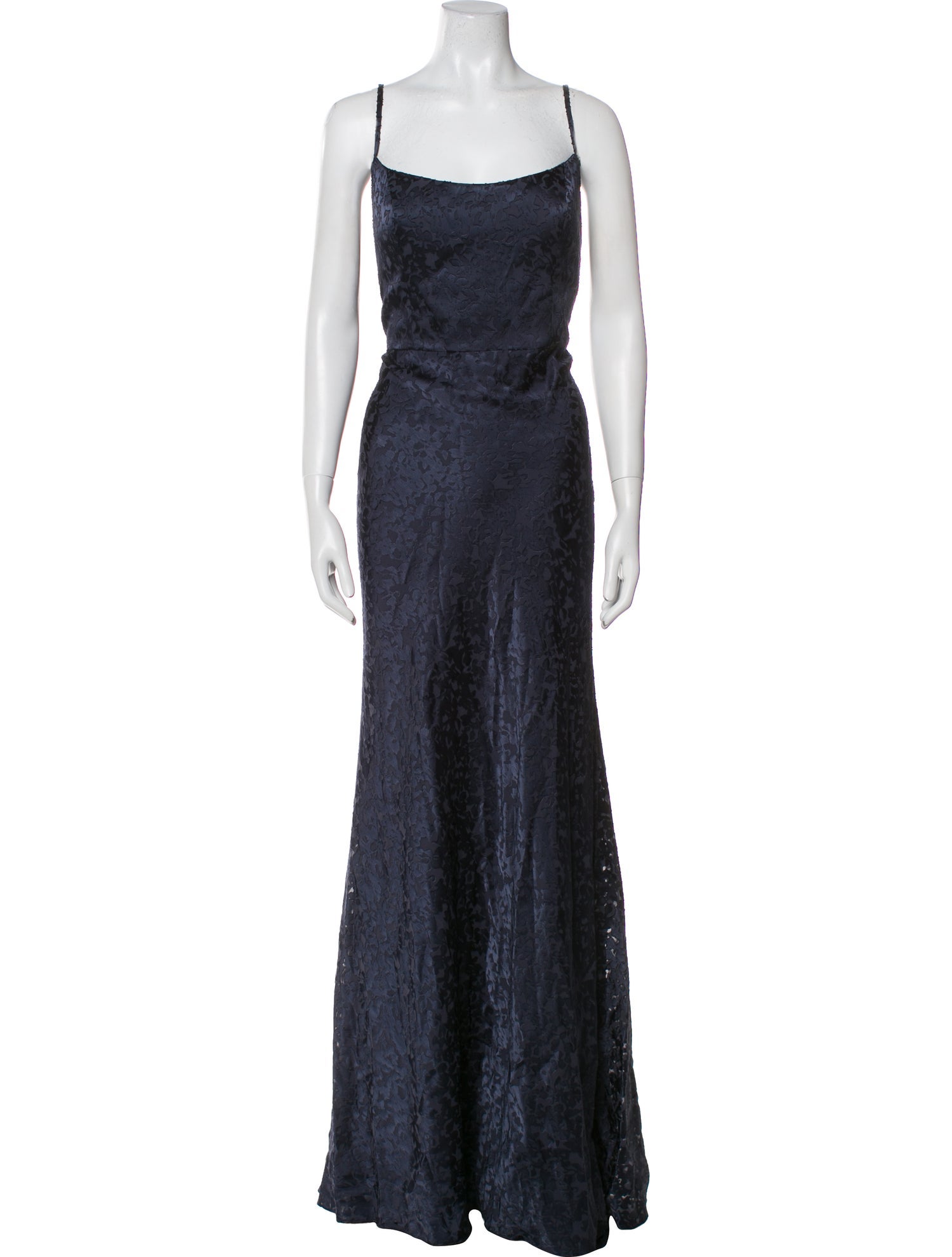 Jenny Yoo Square Neckline Long Dress