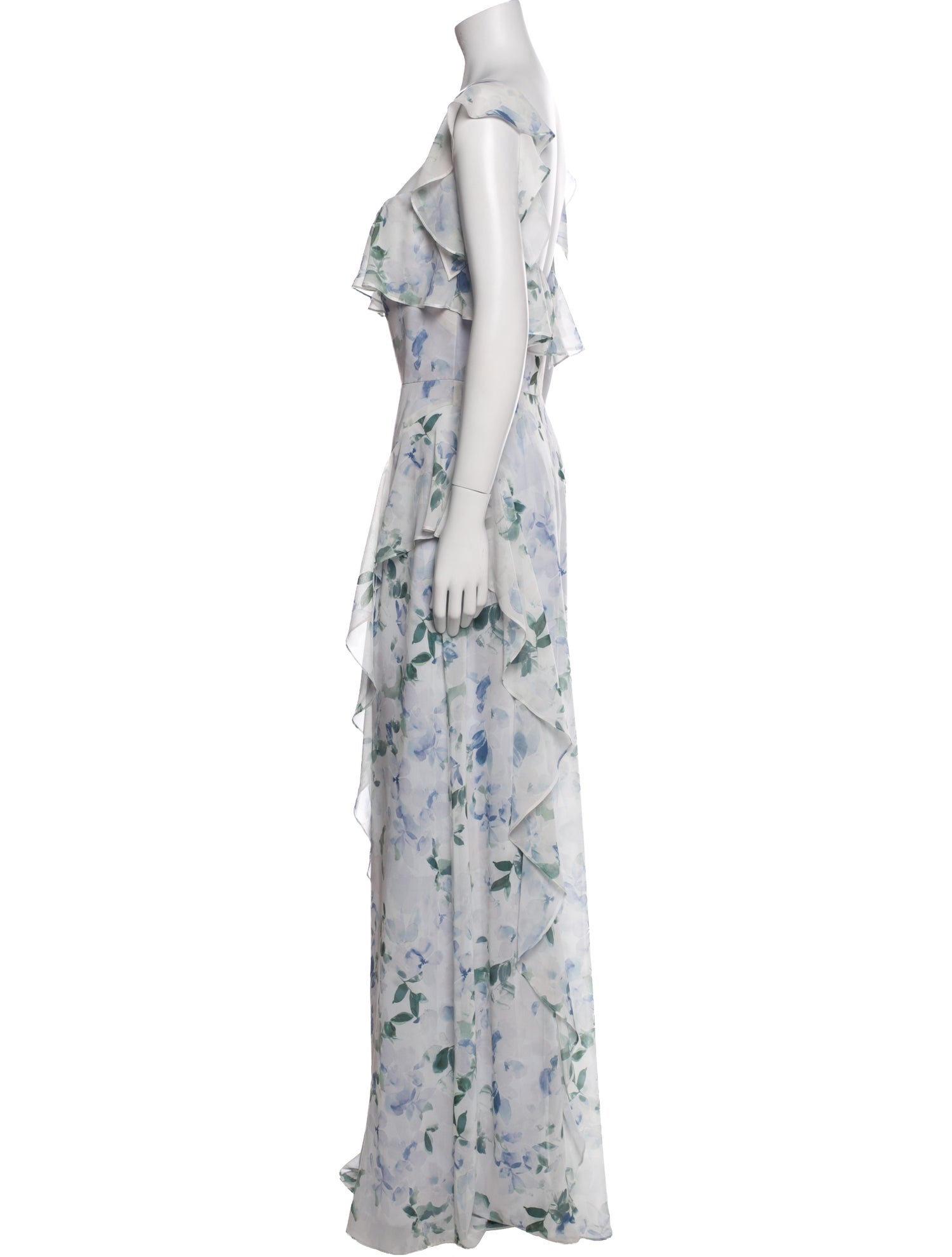 Jenny Yoo Floral Print Long Dress w/ Tags