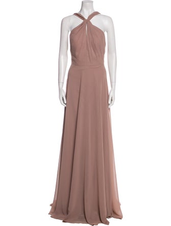 Jenny Yoo Halterneck Long Dress