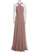 Jenny Yoo Halterneck Long Dress