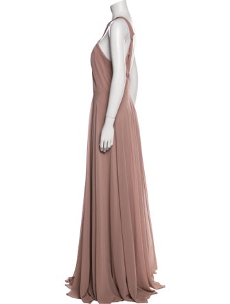 Jenny Yoo Halterneck Long Dress