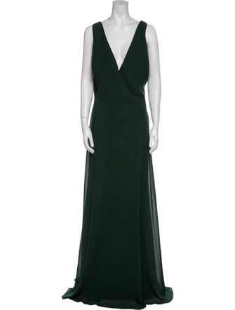 Jenny Yoo V-Neck Long Dress