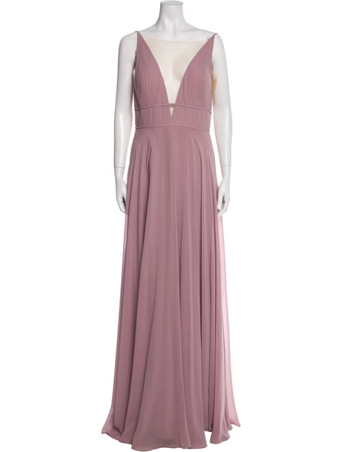 Jenny Yoo V-Neck Long Dress