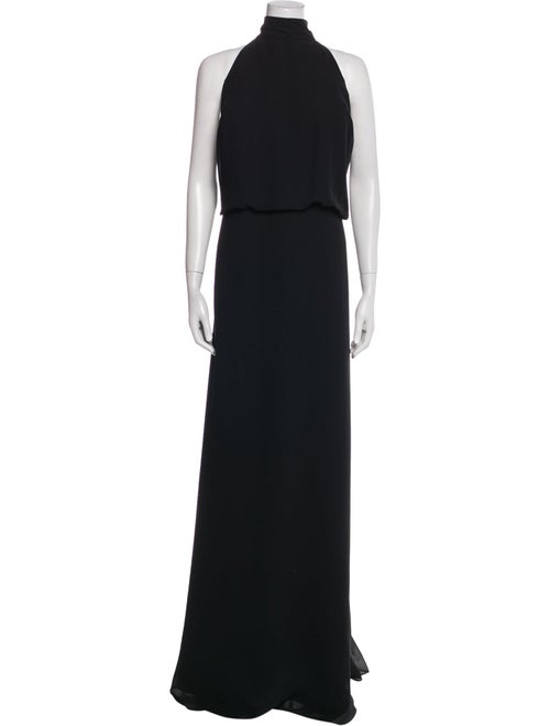 Jenny Yoo Mock Neck Long Dress