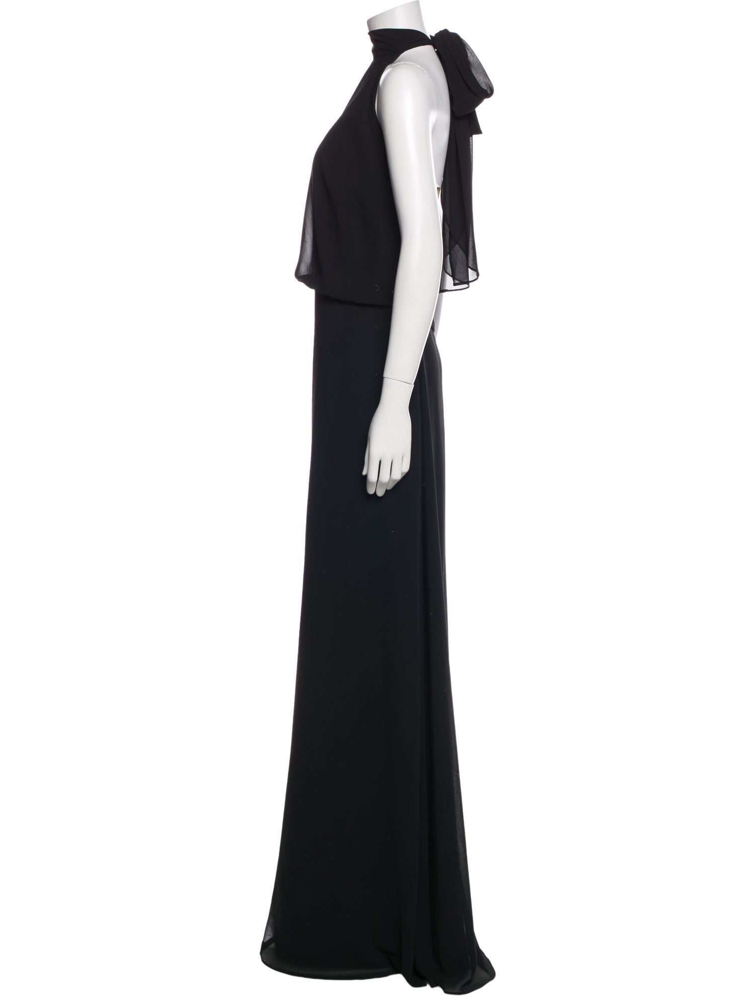 Jenny Yoo Mock Neck Long Dress