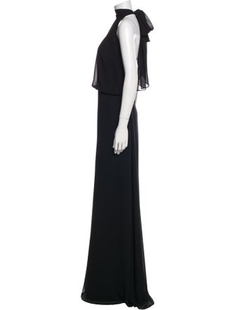 Jenny Yoo Mock Neck Long Dress
