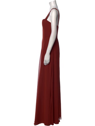Jenny Yoo Square Neckline Long Dress