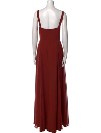 Jenny Yoo Square Neckline Long Dress