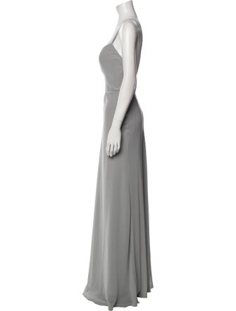 Jenny Yoo Square Neckline Long Dress