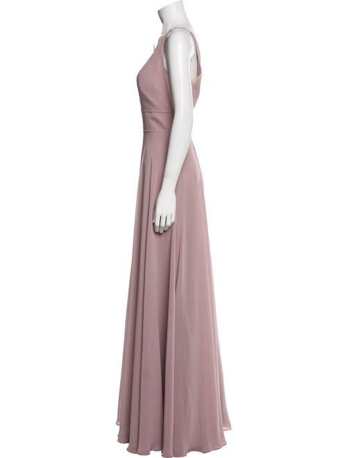 Jenny Yoo Plunge Neckline Long Dress