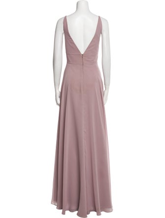Jenny Yoo Plunge Neckline Long Dress