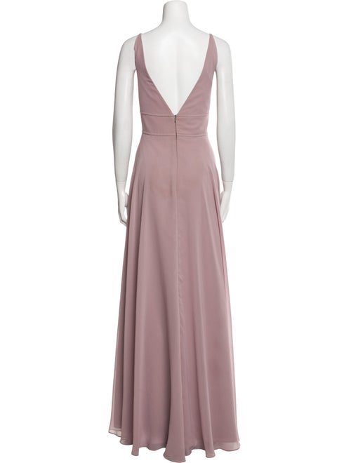 Jenny Yoo Plunge Neckline Long Dress
