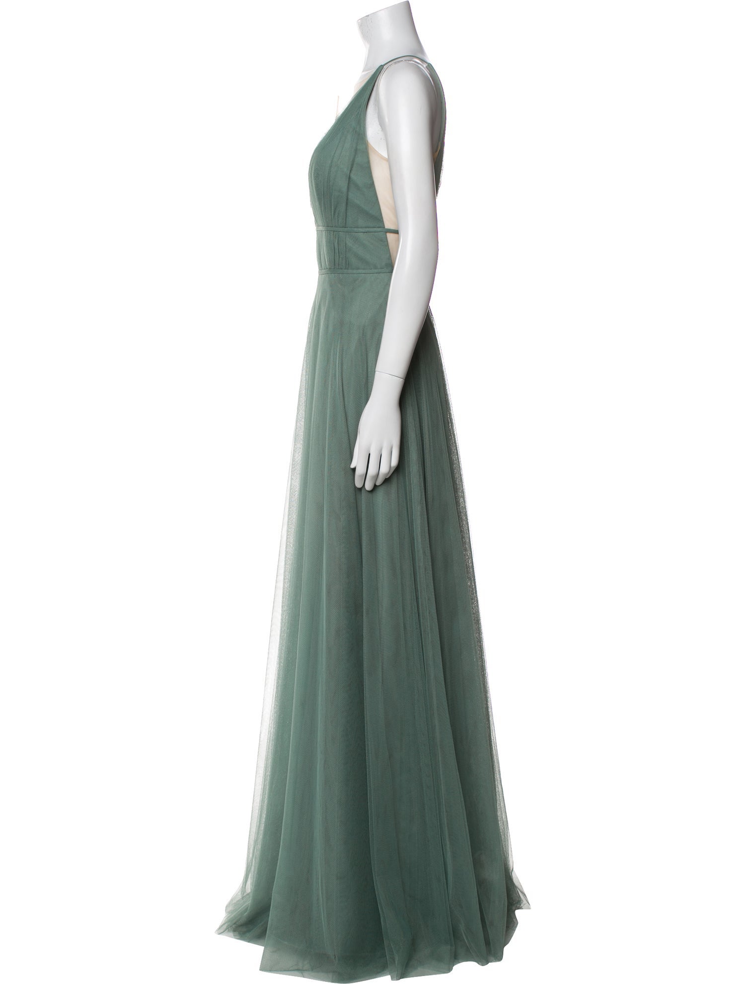 Jenny Yoo V-Neck Long Dress