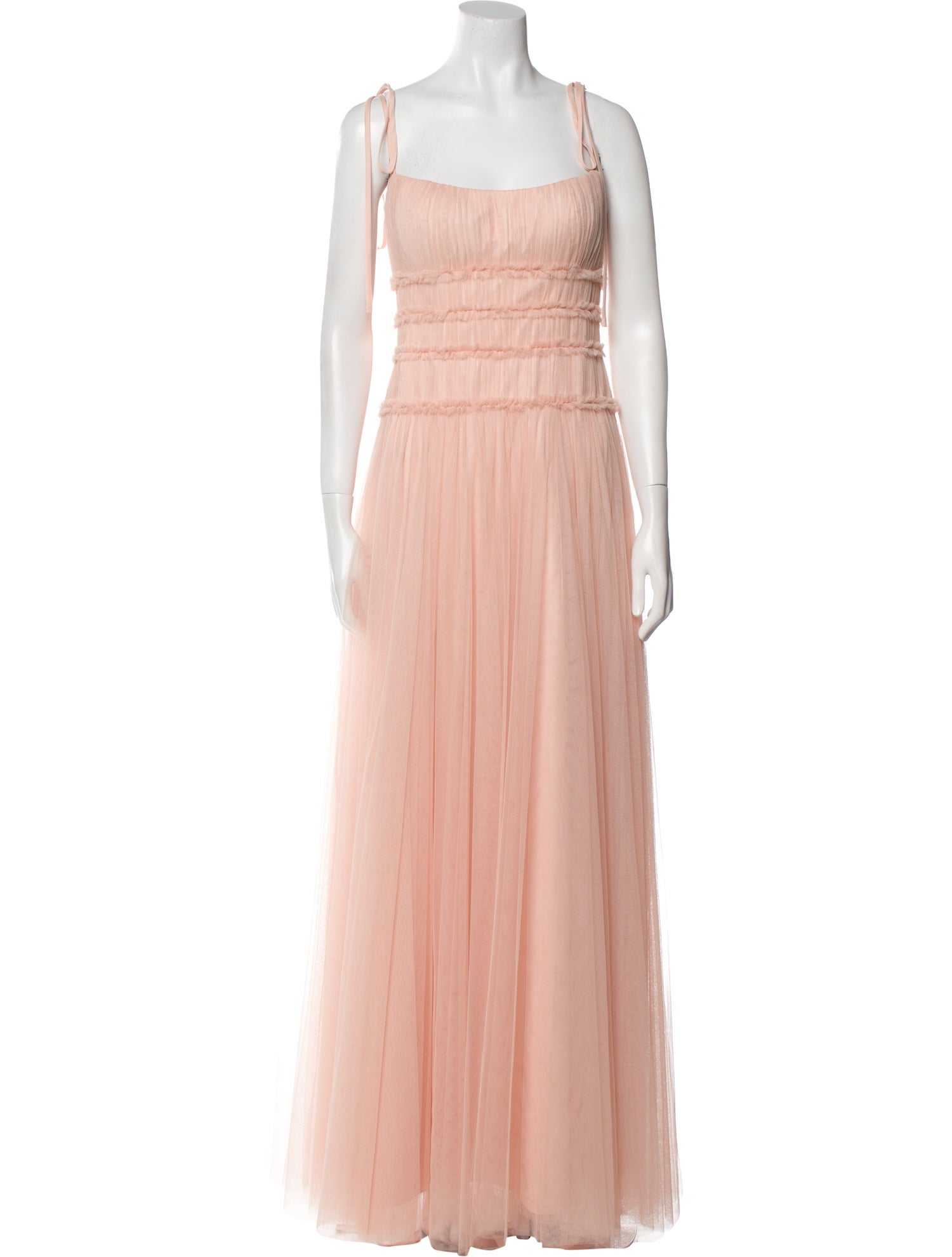 Jenny Yoo Square Neckline Long Dress