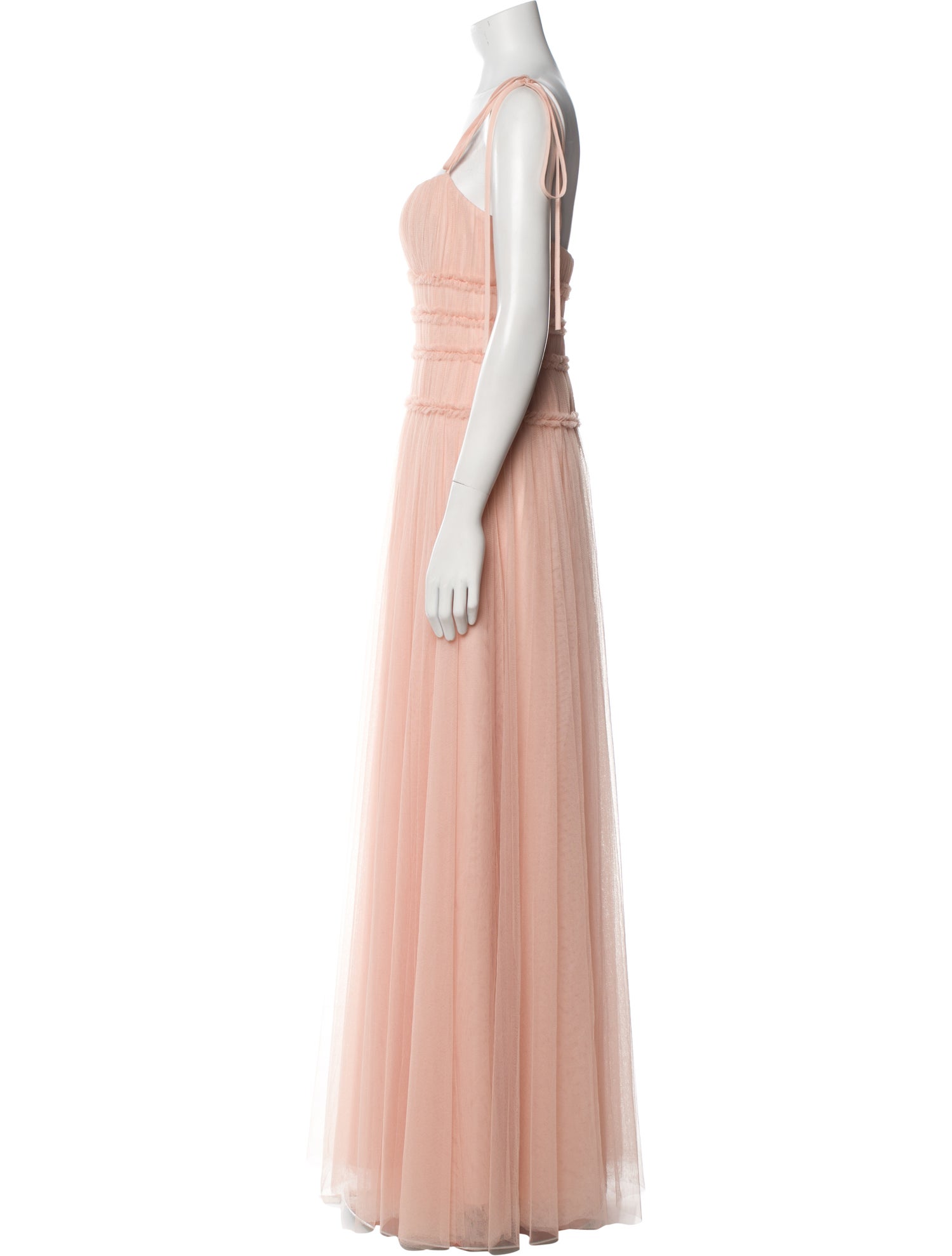 Jenny Yoo Square Neckline Long Dress