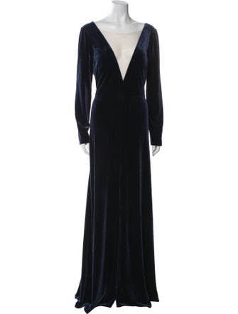 Jenny Yoo V-Neck Long Dress