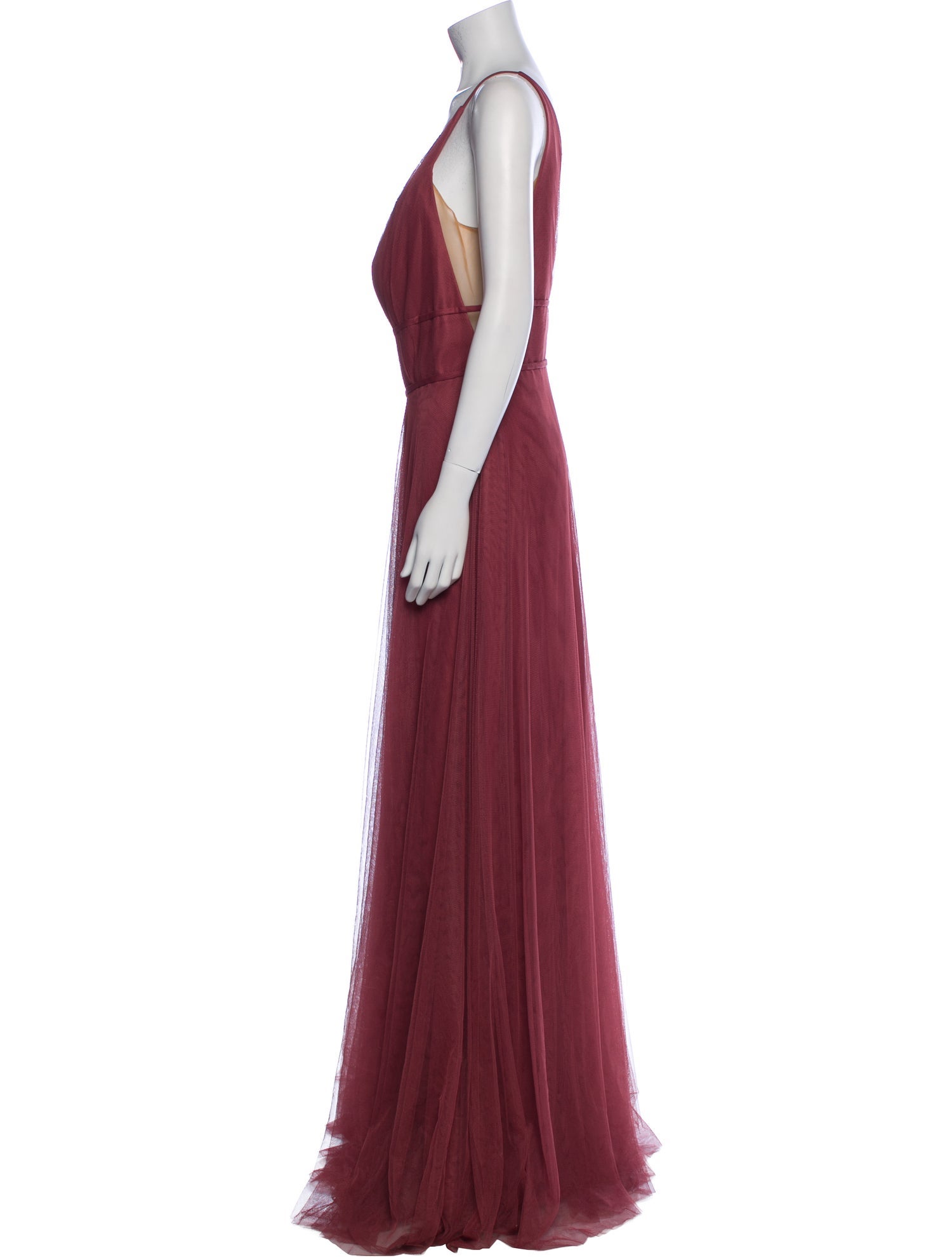 Jenny Yoo V-Neck Long Dress