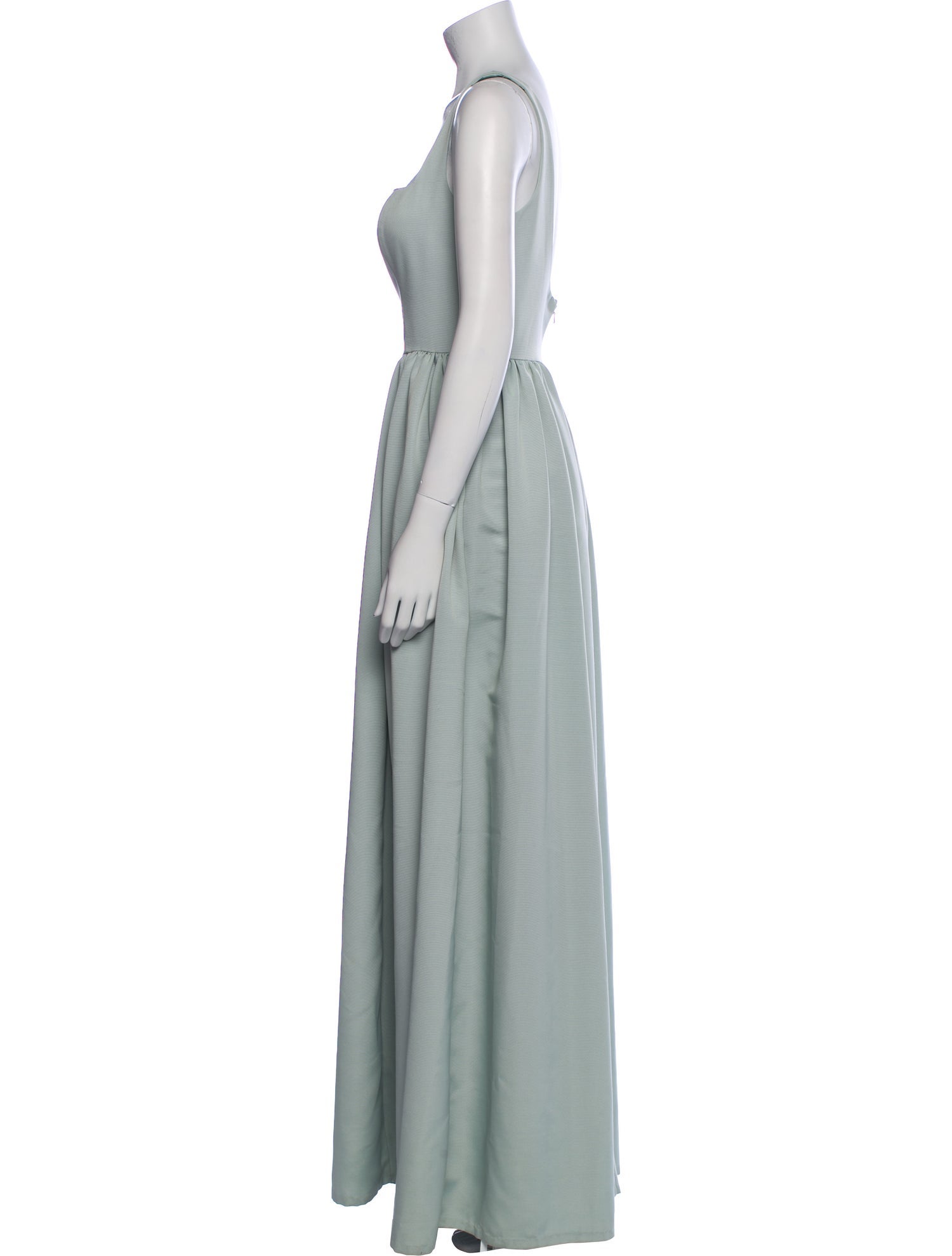 Jenny Yoo Square Neckline Long Dress