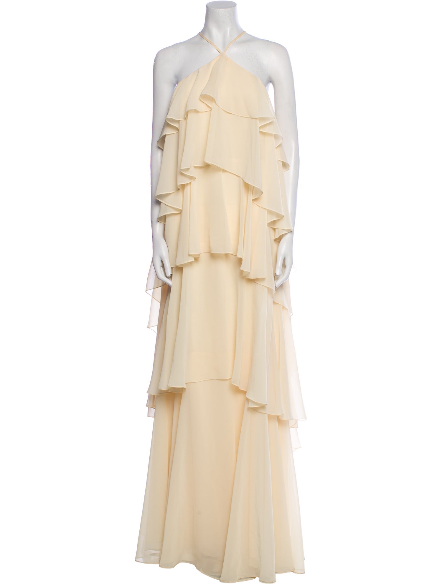 Jenny Yoo Halterneck Long Dress