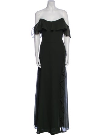Jenny Yoo Off-The-Shoulder Long Dress