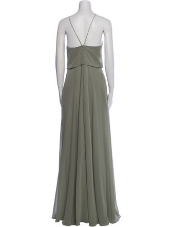 Jenny Yoo V-Neck Long Dress