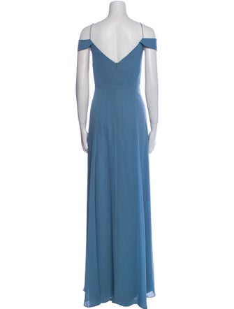 Jenny Yoo V-Neck Long Dress