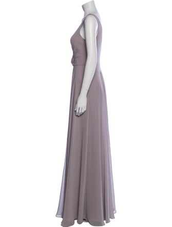 Jenny Yoo V-Neck Long Dress