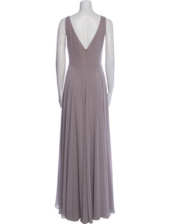 Jenny Yoo V-Neck Long Dress