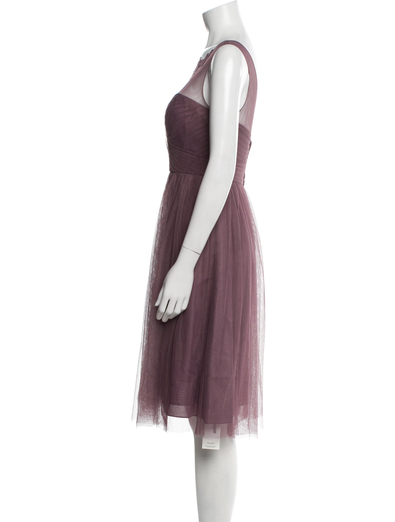 Jenny Yoo Scoop Neck Midi Length Dress