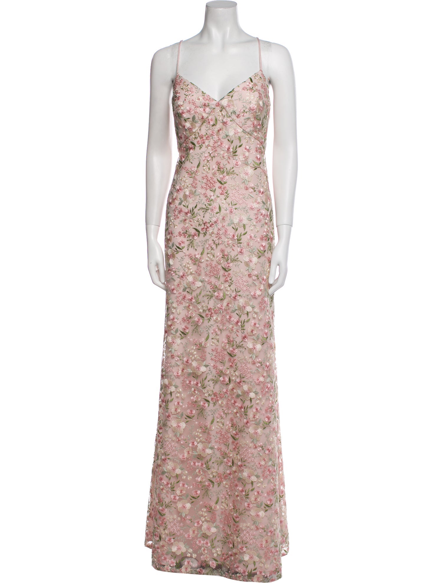 Jenny Yoo Floral Print Long Dress