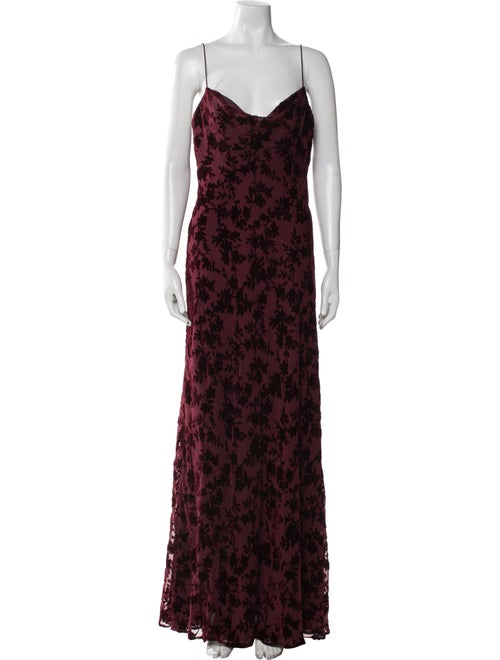 Jenny Yoo Floral Print Long Dress