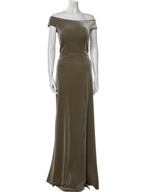 Jenny Yoo Bateau Neckline Long Dress