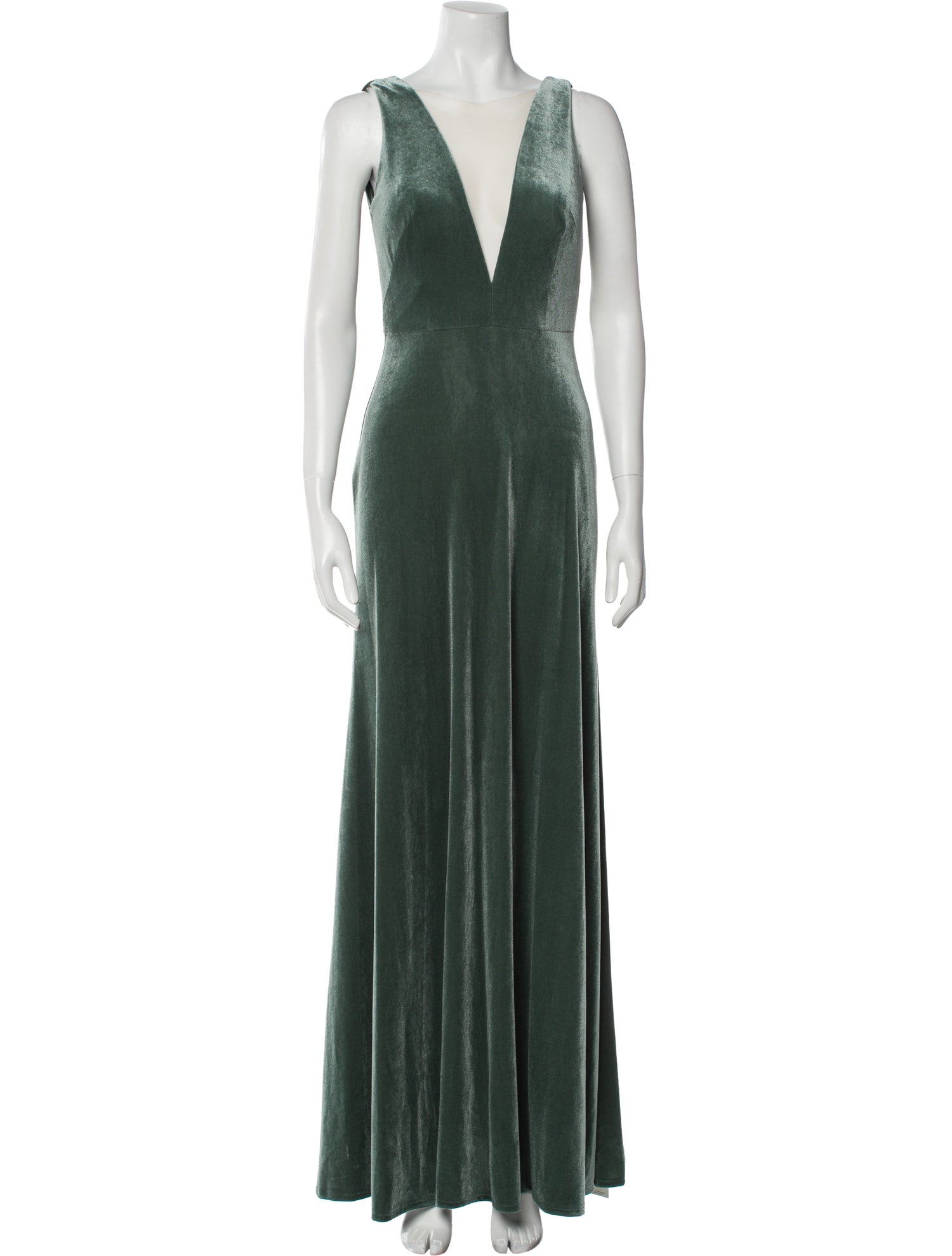 Jenny Yoo Plunge Neckline Long Dress