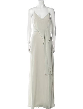 Jenny Yoo V-Neck Long Dress