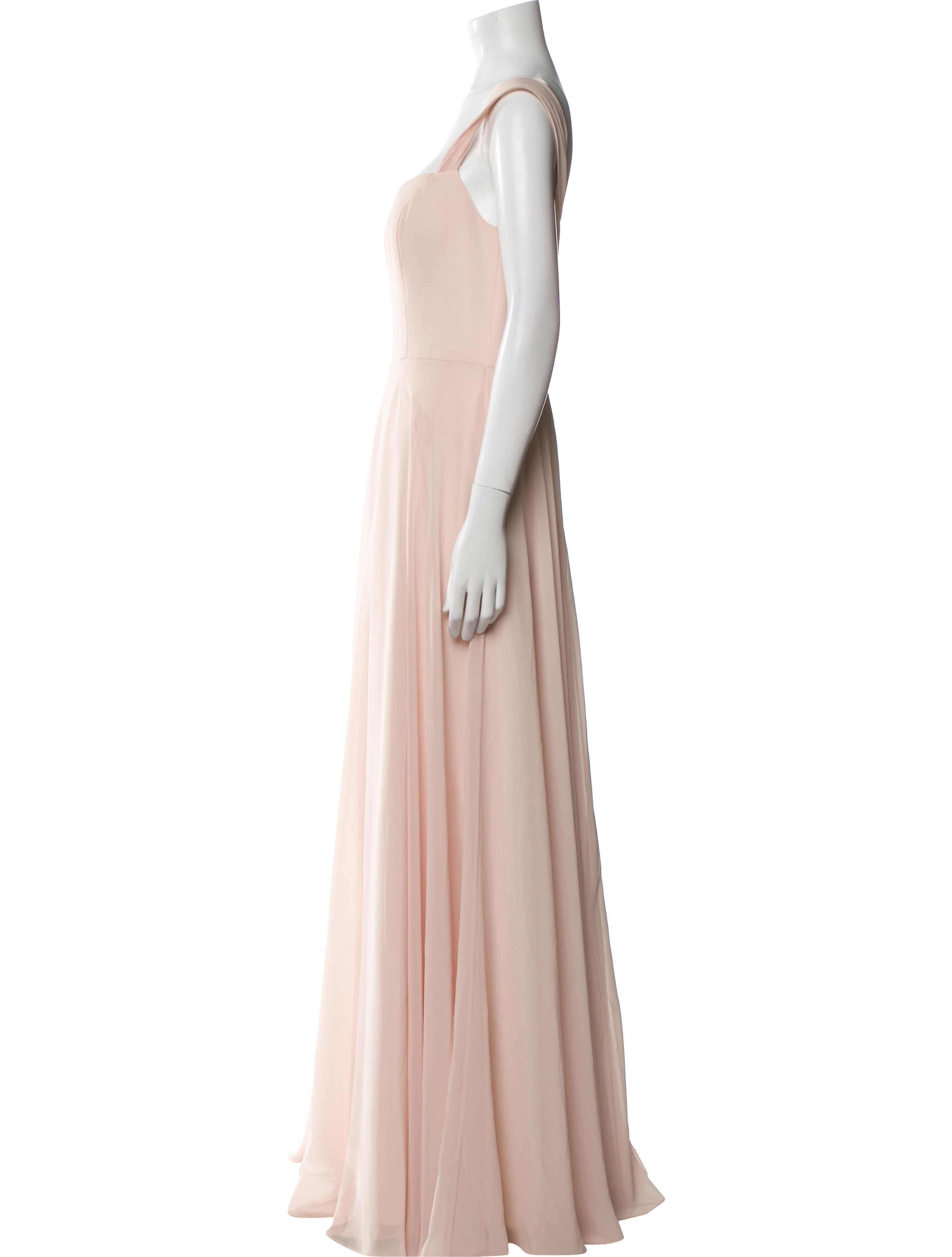 Jenny Yoo Square Neckline Long Dress