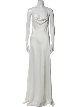 Jenny Yoo Cowl Neck Long Dress