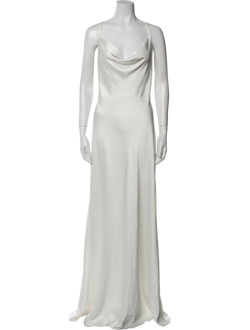 Jenny Yoo Cowl Neck Long Dress