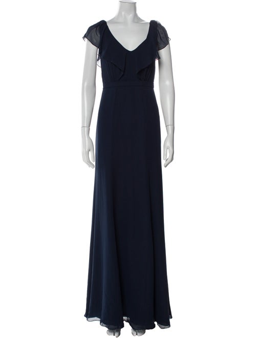 Jenny Yoo V-Neck Long Dress
