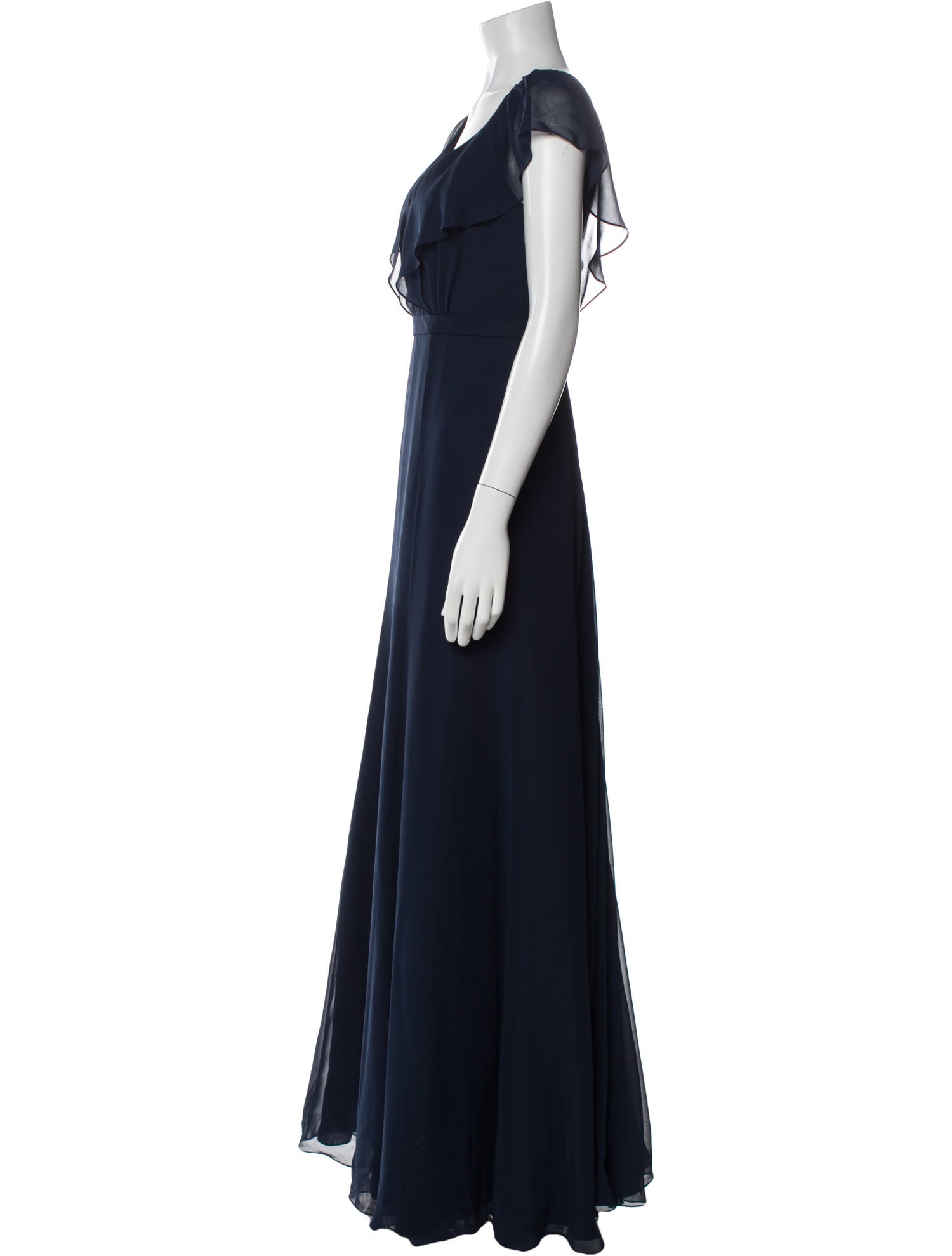 Jenny Yoo V-Neck Long Dress