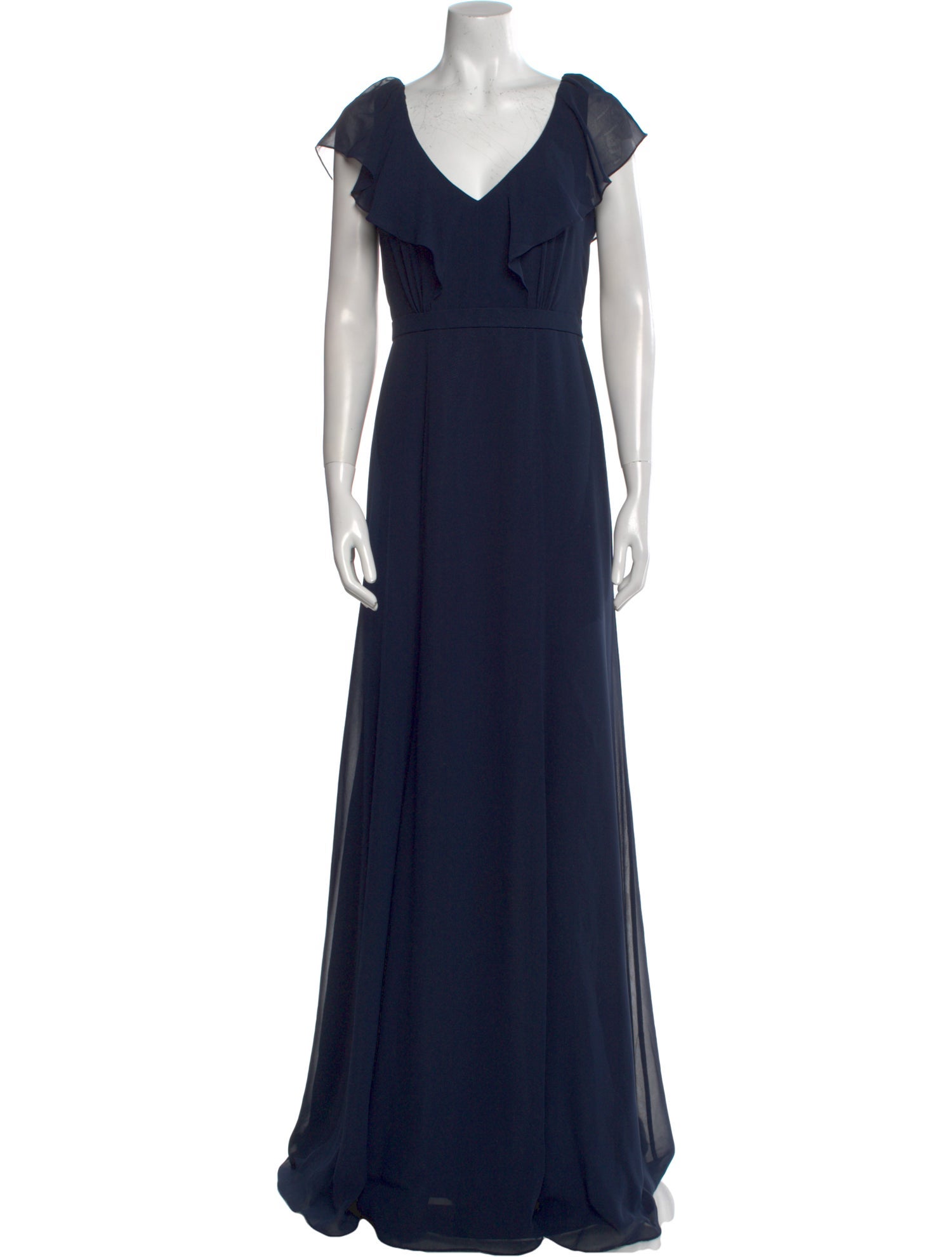 Jenny Yoo V-Neck Long Dress