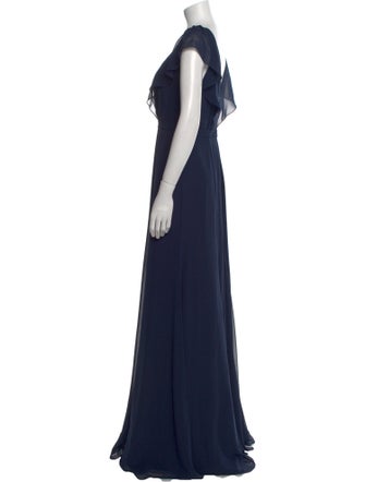 Jenny Yoo V-Neck Long Dress
