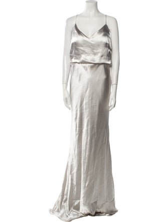 Jenny Yoo Cowl Neck Long Dress