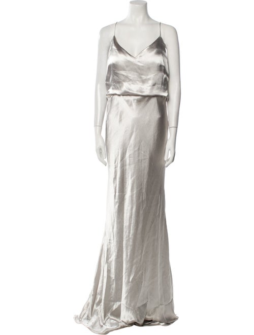 Jenny Yoo Cowl Neck Long Dress