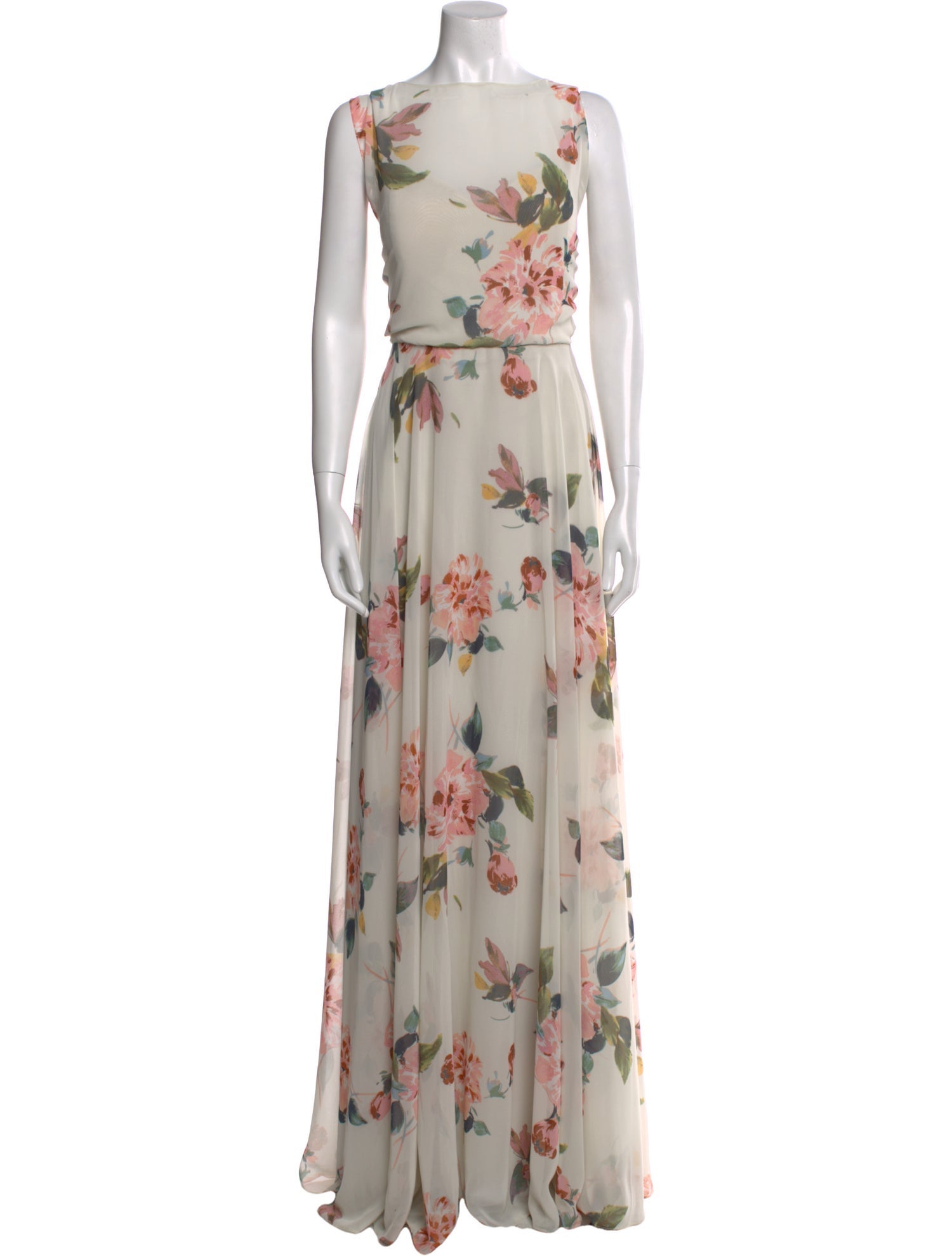 Jenny Yoo Floral Print Long Dress